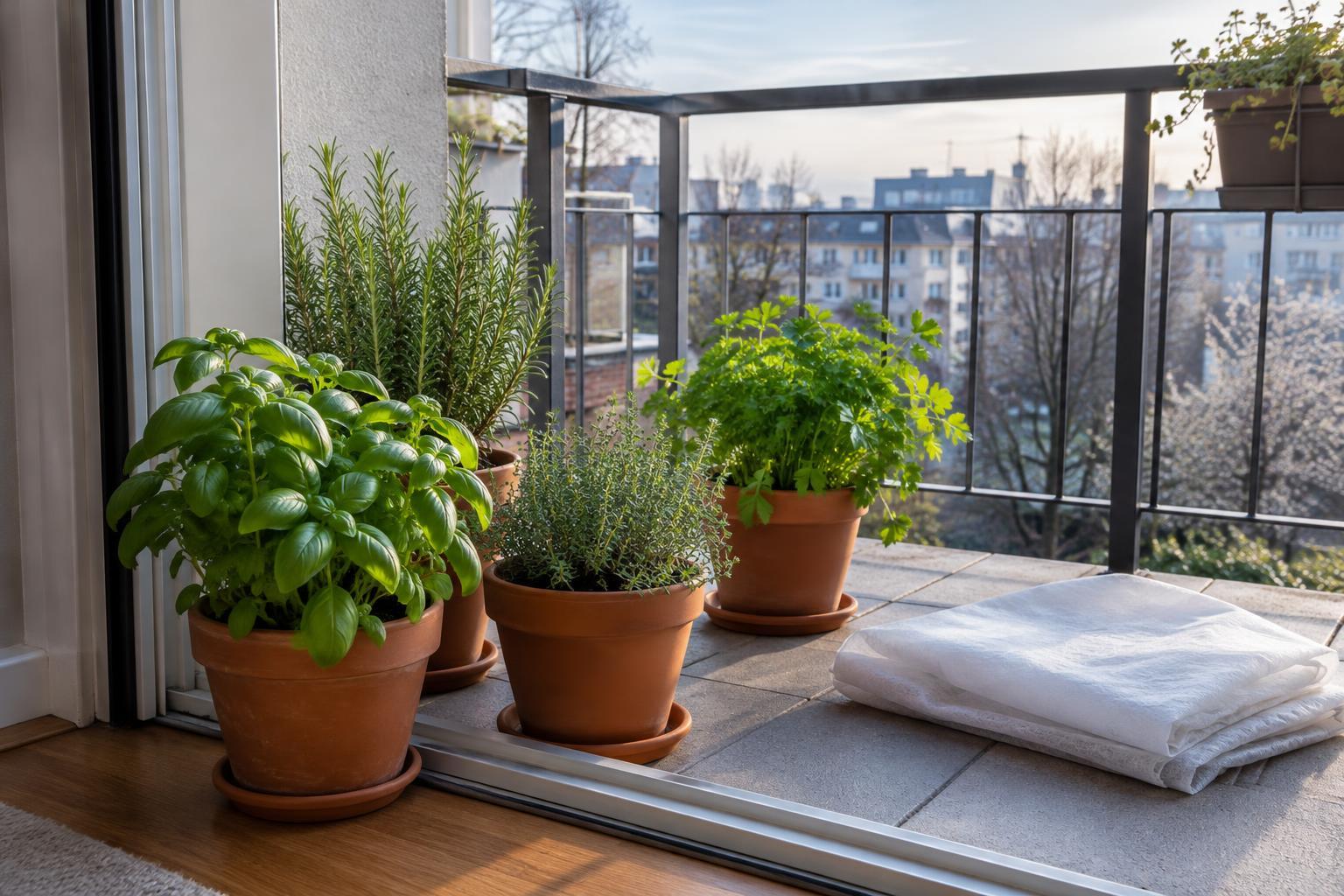 Kiedy wystawić zioła na balkon? Hartowanie roślin i ochrona przed przymrozkami
